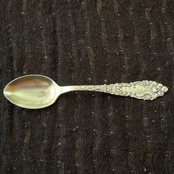 Sterling Silver Christening Spoon - Dated 1901 & Engraved Ethel - Picture 2 of 6